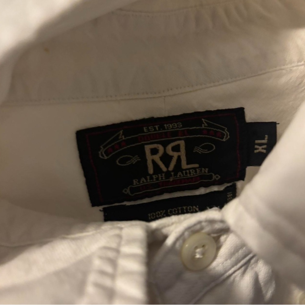 RRL RARE thrifted
VINTAGE white button up NEVER
SEEN BEFORE